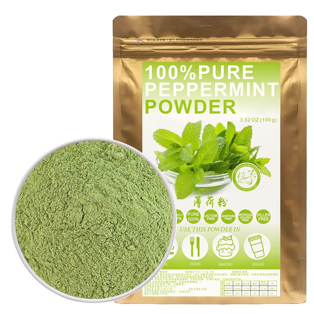 100% Pure Peppermint Powder 薄荷粉 Farina di Menta Peppermint (Mentha Piperita) Menta - Gusto Freddo - Tè alle erbe