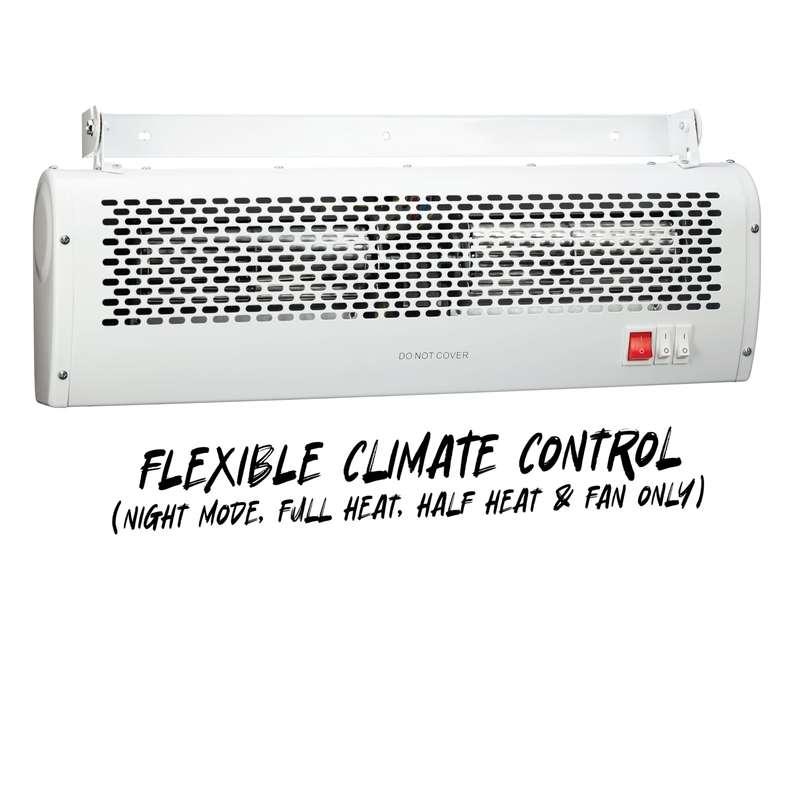 TCP Calentador de cortina de aire de 3 kW, ventilador de puerta con 2 ajustes de calor y modo de refrigeración, termostato programable inalámbrico RF de 7 días, sobrecalentamiento de seguridad y