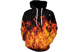 Novelty Unisex 3D Printed Fleece Pockets Pullover Sweatshirt