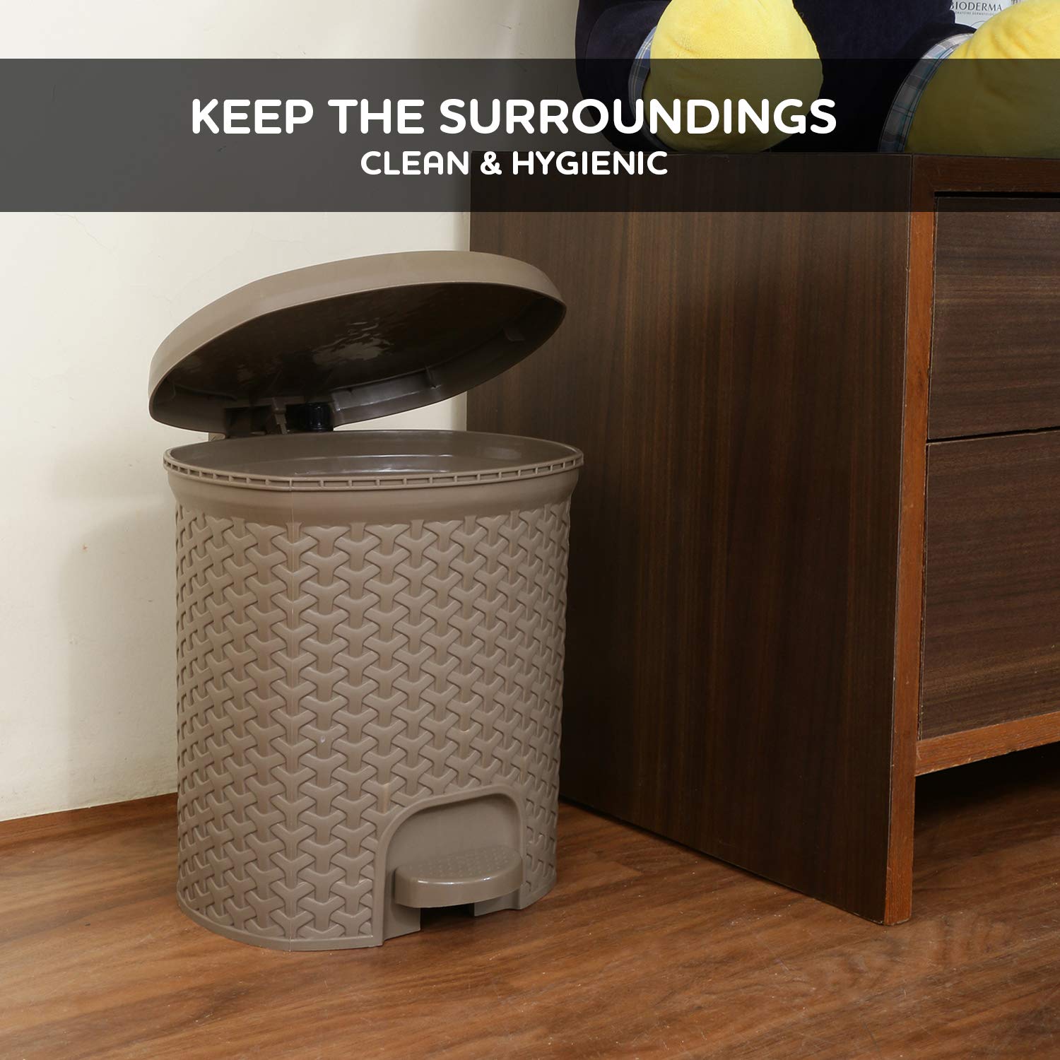 KOLORR Magnum 6L + 14L Dustbins Pack 2 (LT Brown) 1