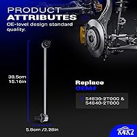 Vista 7 de 13.82" Barras de estabilizador de amortiguación de aleación de zinc-níquel delantera izquierda y derecha para Hyundai Sonata 2011-2012 2011-2012 Kia