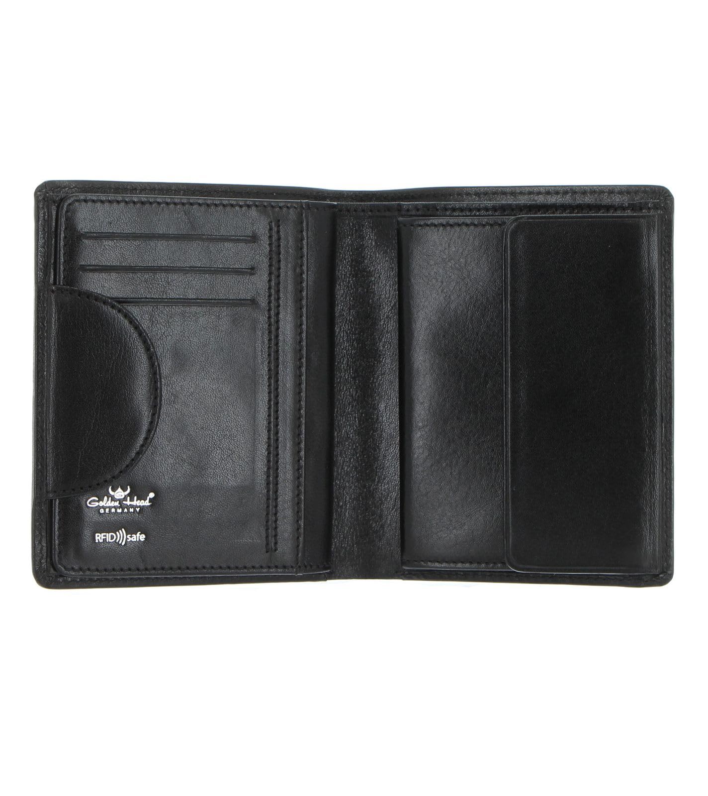 Golden Head Leder Geldbörse Colorado RFID Protect Kombischeintasche 1249 Schwarz
