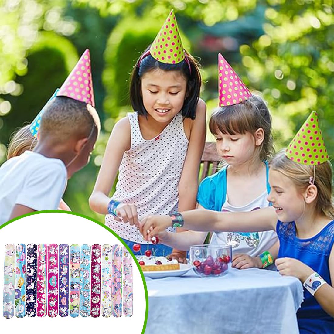 Braccialetti A Schiaffo Unicorno - 12 Pezzi Per Feste Bambini, Regalo Divertente E Colorato Per Compleanni E Celebrazioni - Foto 8