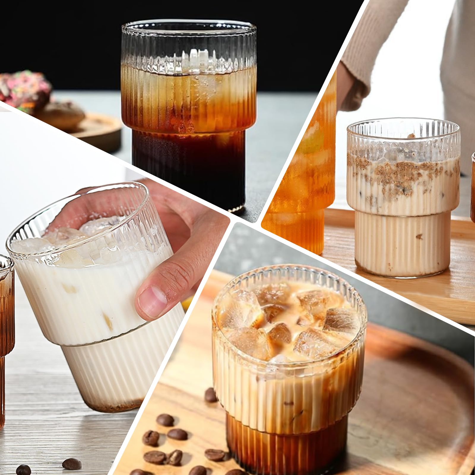 Set Da 4 Bicchieri Per Caffè Dabara In Acciaio Inox - Traditionali, Eleganti E Robusti, 140 Ml