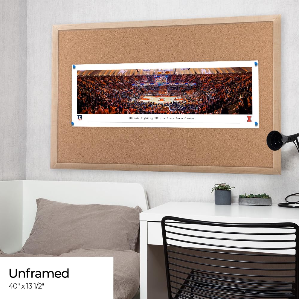 Fighting Illini Basketball - Unframed 40 x 13.5 Poster by Blakeway Panoramas