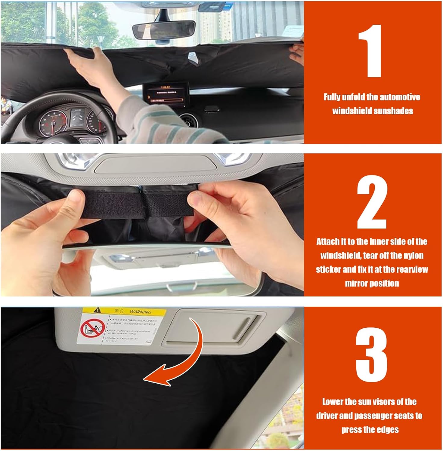 57.48"x32.68" New Car Windshield Sun Shade with Storage Bag,Radium Reflective Sunshade for Car Windshield Help Lower Temperature,Foldable Cars Windshields Cover Sun Shade