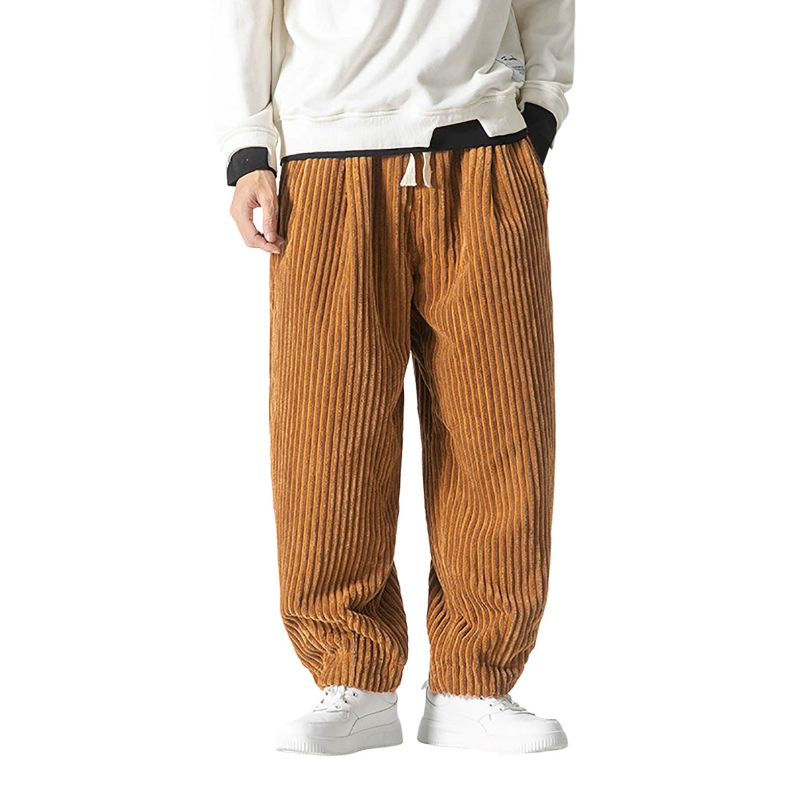 Pantalones Chino Hombre Cargo Jogging Lona recta ancha Algodón Suave Transpirable Ligero Cómodo Cintura Elástica Corte Recto Primavera Verano Tendencia A36