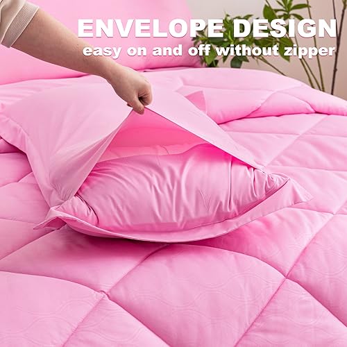Miniatura 6 de PY HOME & SPORTS Juego de edredón tamaño King de 3 piezas, edredón ligero alternativo al plumón con 2 fundas de almohada para todas las estaciones