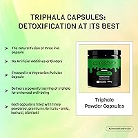 Vista 3 de Cápsulas de polvo de trifala orgánica de 1000 mg Certificado orgánico USDA Sin OMG Sin gluten Vegano - 120 cápsulas vegetales