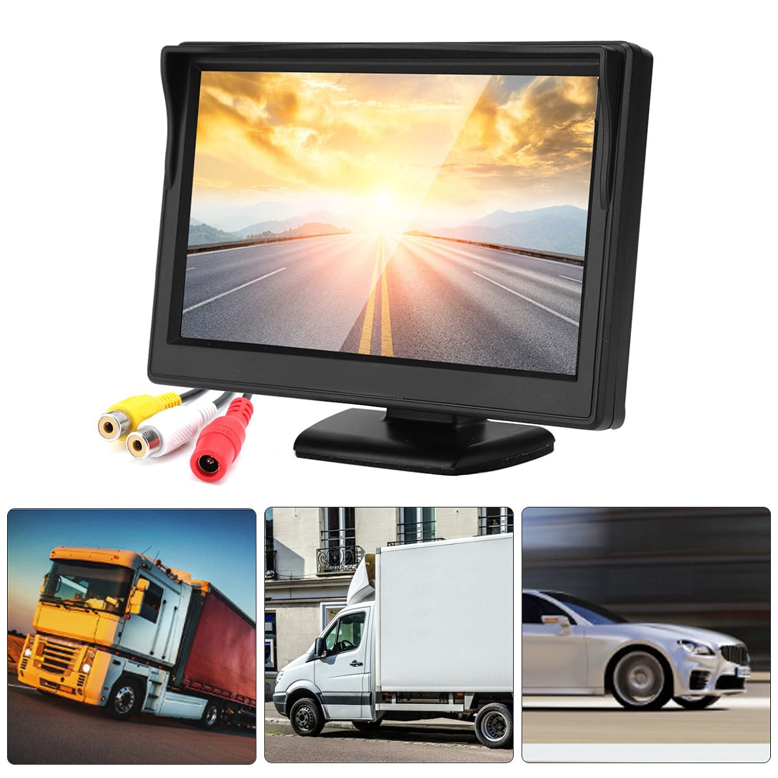 Affichage de Moniteur étanche de Stationnement de Recul TFT LCD Haute Définition 5in pour Caméra de Recul de Voiture, Facile à Installer