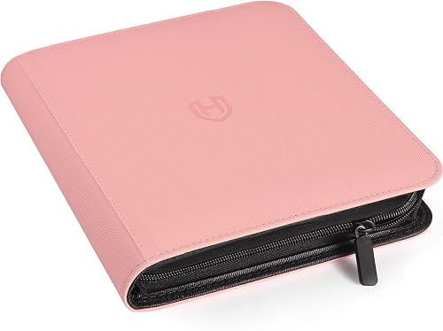 Miniatura 9 de Carpeta de Tarjetas de 4 Bolsillos con Cremallera, Libro Portatarjetas de 288 Bolsillos, Carpeta con Cremallera de Cubierta de PU Premium, Carpeta