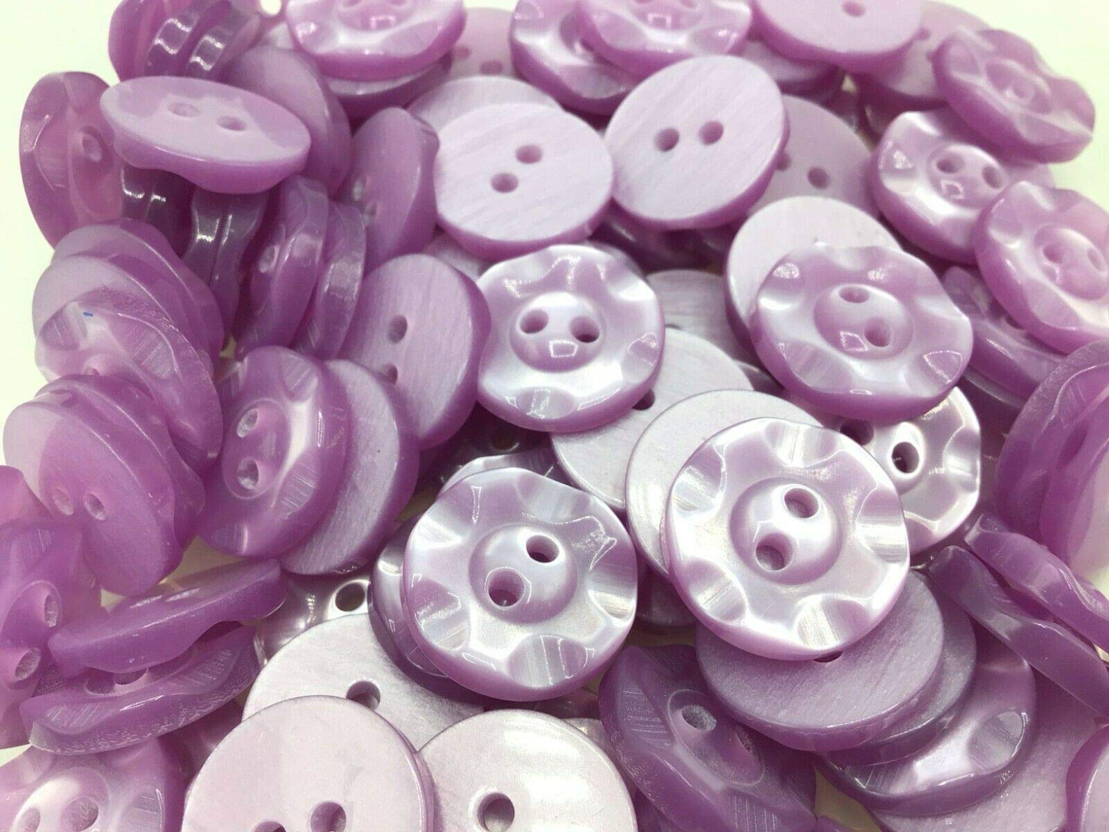 Lilac col15 Fruit Gum Patterned Buttons x 50 Buttons x 16mm diameter