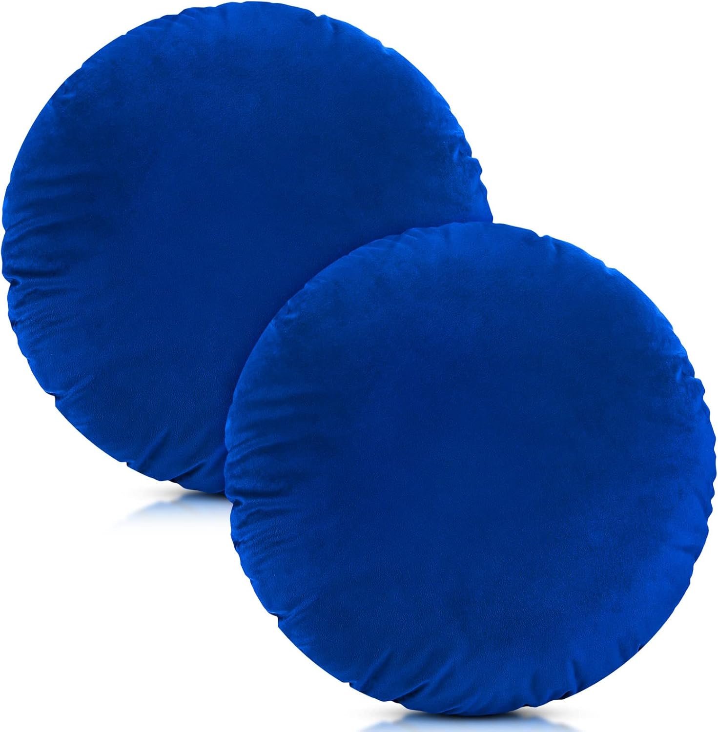 Tranqun 2 Pcs Round Decorative Throw Pillow Covers 16 x 16