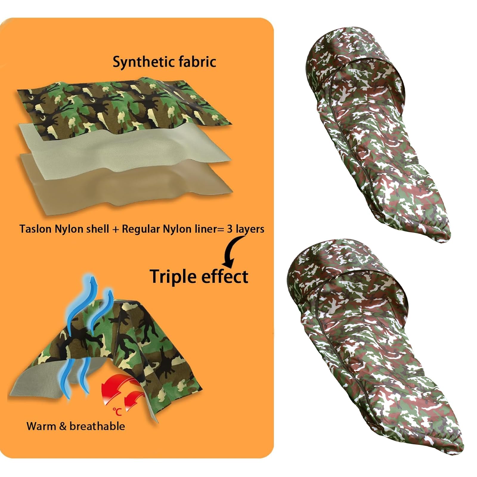 Funda para saco de dormir portátil, ligera, aislada, para camping, para viajes al aire libre, senderismo, fácil de usar, portátil, ligera, aislada, funda para saco de dormir