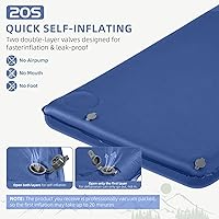 Vista 5 de Memory Sleeping Pad, 3.1" Ultra-Thick Foam Sleeping Mats for Camping, Easy Inflate&Deflate,9.5 R-Value Insulated Camping Mattress Pad with Pillow