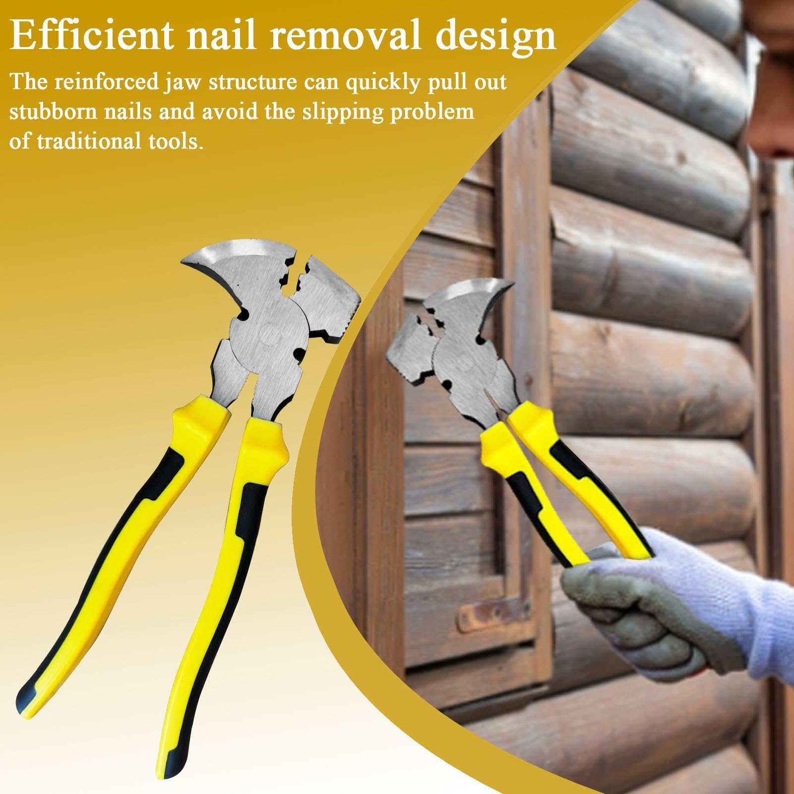 outils à main multifonctionnels à haute résistance - Couper les clôtures: pinces de clôture en fil de fer barbelé avec tête de marteau et levier de clous pour plier, couper et fixer.