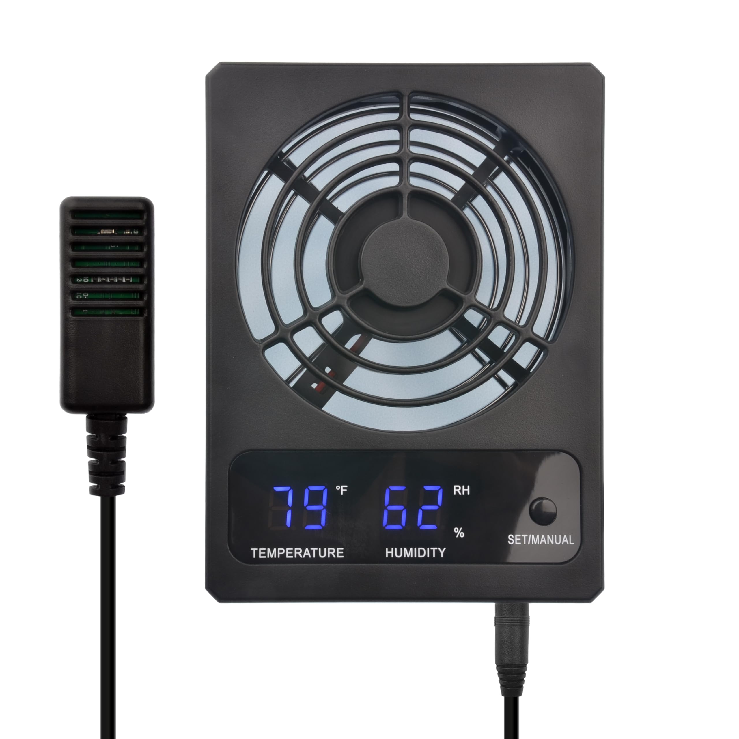 Matell Rainforest Terrarium Dehumidifier, Black, Automatic, 2 Speeds, Quiet, LED Display, For Reptile Enclosure, Terrarium, Vivarium