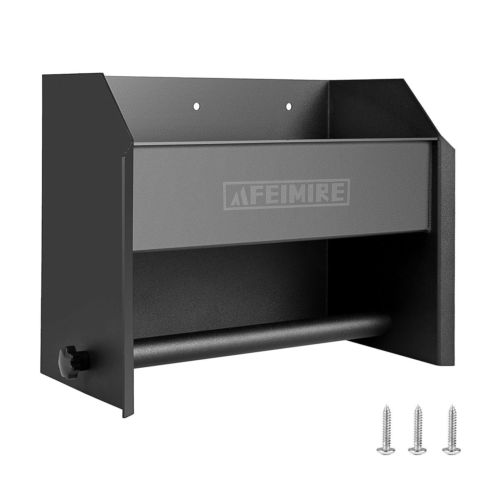 FEIMIRE Storage Cabinet for Garage & Trailers, Paper Towel Holder & Aluminum Mounting Cabinet, Space-Saving Design for Aerosol Cans, Quart Jugs, Small