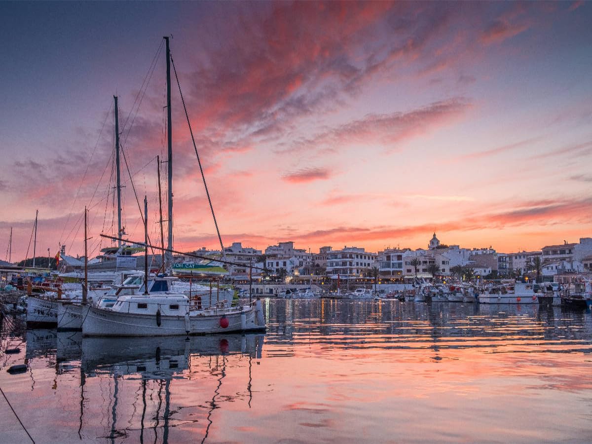 CALVENDO Puzzle Coucher de Soleil dans Le Port de Cala Ratjada 1000 Pieces 64 x 48 cm from bielefoto