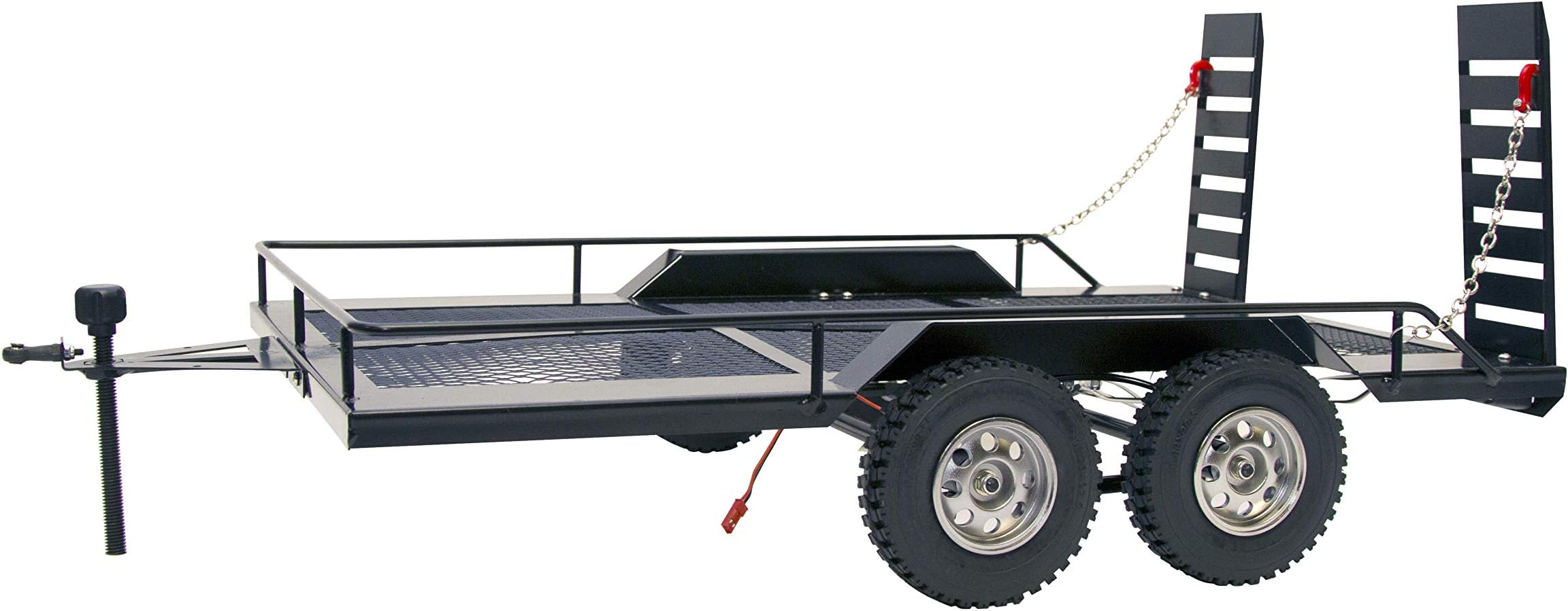 Vanguard 1:10 Scale Dual Axle Flatbed Trailer Kit with Lights for RC Rock Crawler Truck Buggy Cars : Axial SCX10 TRX-4 D90 RC4WD (Dual Axle)