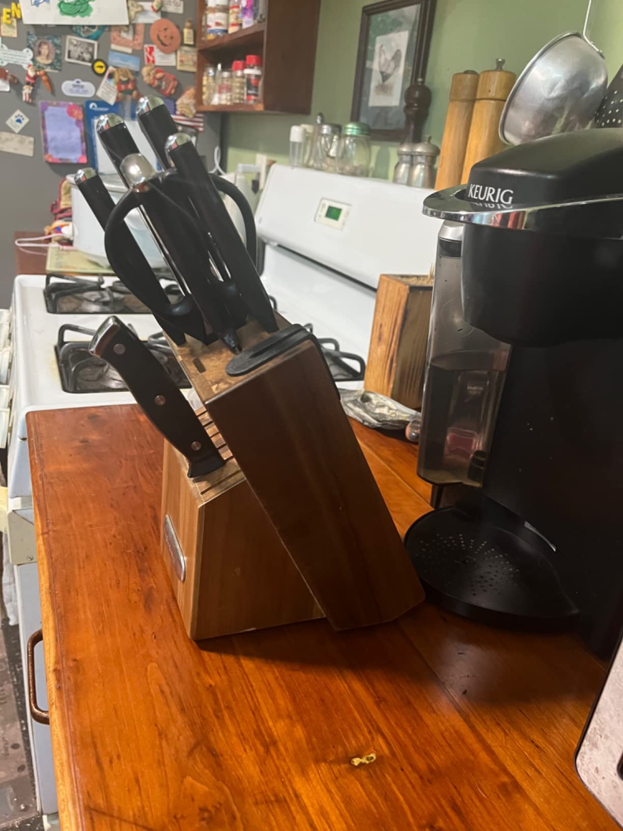 8/mo Finance Farberware Edgekeeper Triple Riveted Knife Block Set