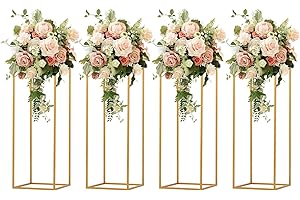 Exquisite Gold Geometric Flower Bouquet Stand