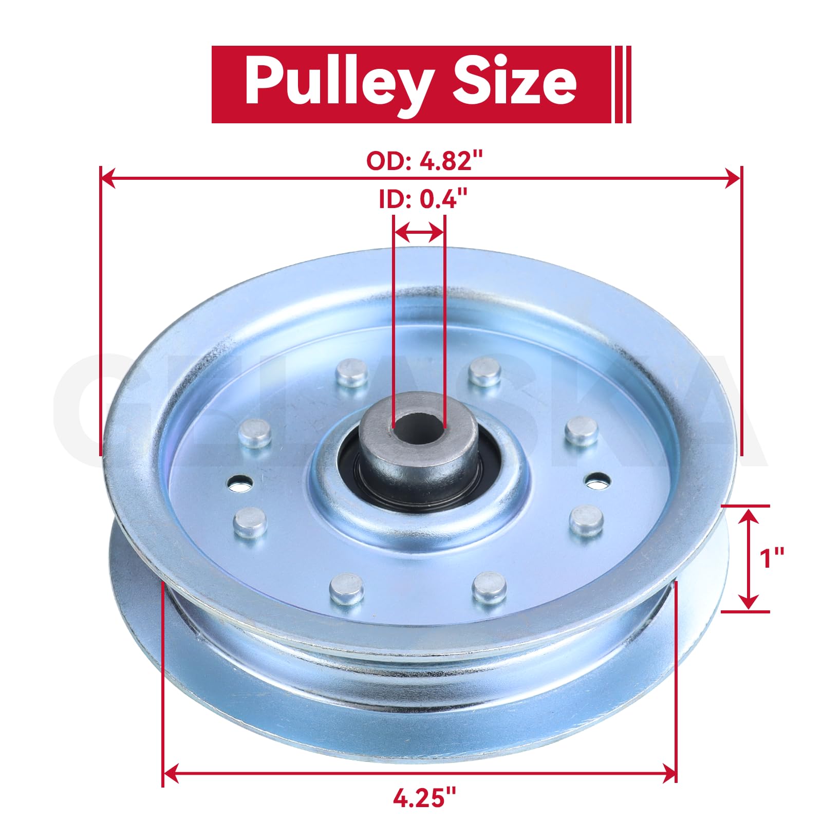GELASKA 756-04129B Poulie tendeur 4,25 remplace Troy Bilt 753-08171 Poulie tendeur, poulie 756-04129, Cub Cadet 756-04129, 753-08068, 753-08068A, 756-041129 29C, Oregon sur 78-065, Rotary 12675 9377