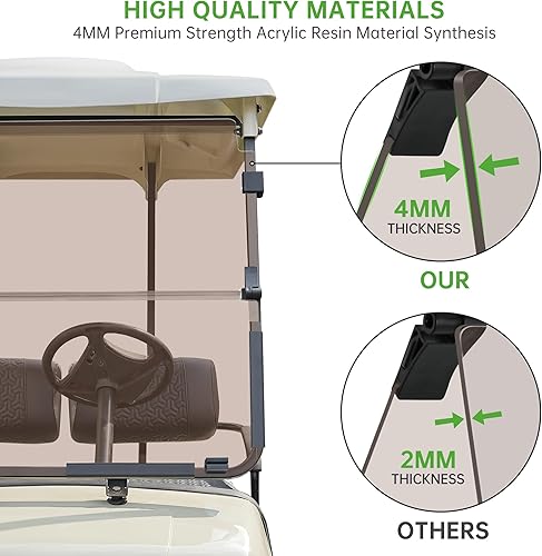 Vista 16 de 10L0L Parabrisas plegable para carrito de golf transparente para Yamaha G14 G16 G19 (1995-2003) modelos de carrito de golf a gas o eléctrico