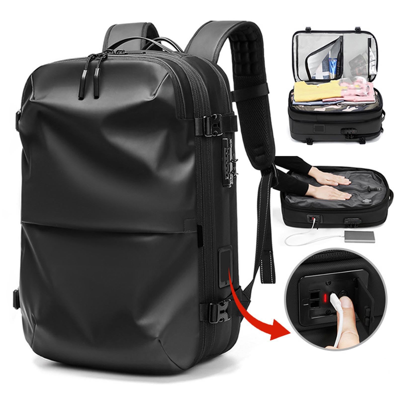 Greensen 25-30-60L Sac à Dos de Compression Sous Vide, Sac à Dos Extensible avec Compression Sous Vide, Structure de Boxe, pour Voyages D'affaires et Camping