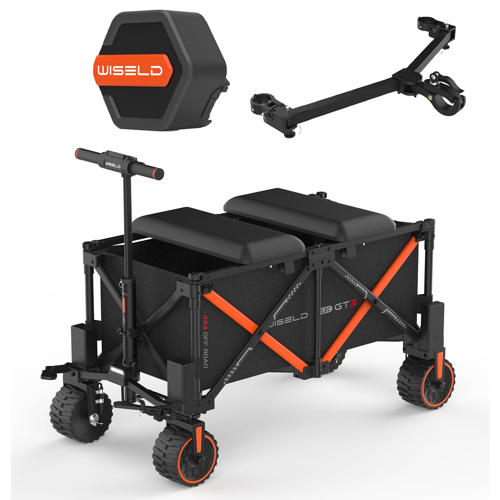 Amazon.com : WISELD GT3 4WD Off Road Electric Wagon Cart with 2