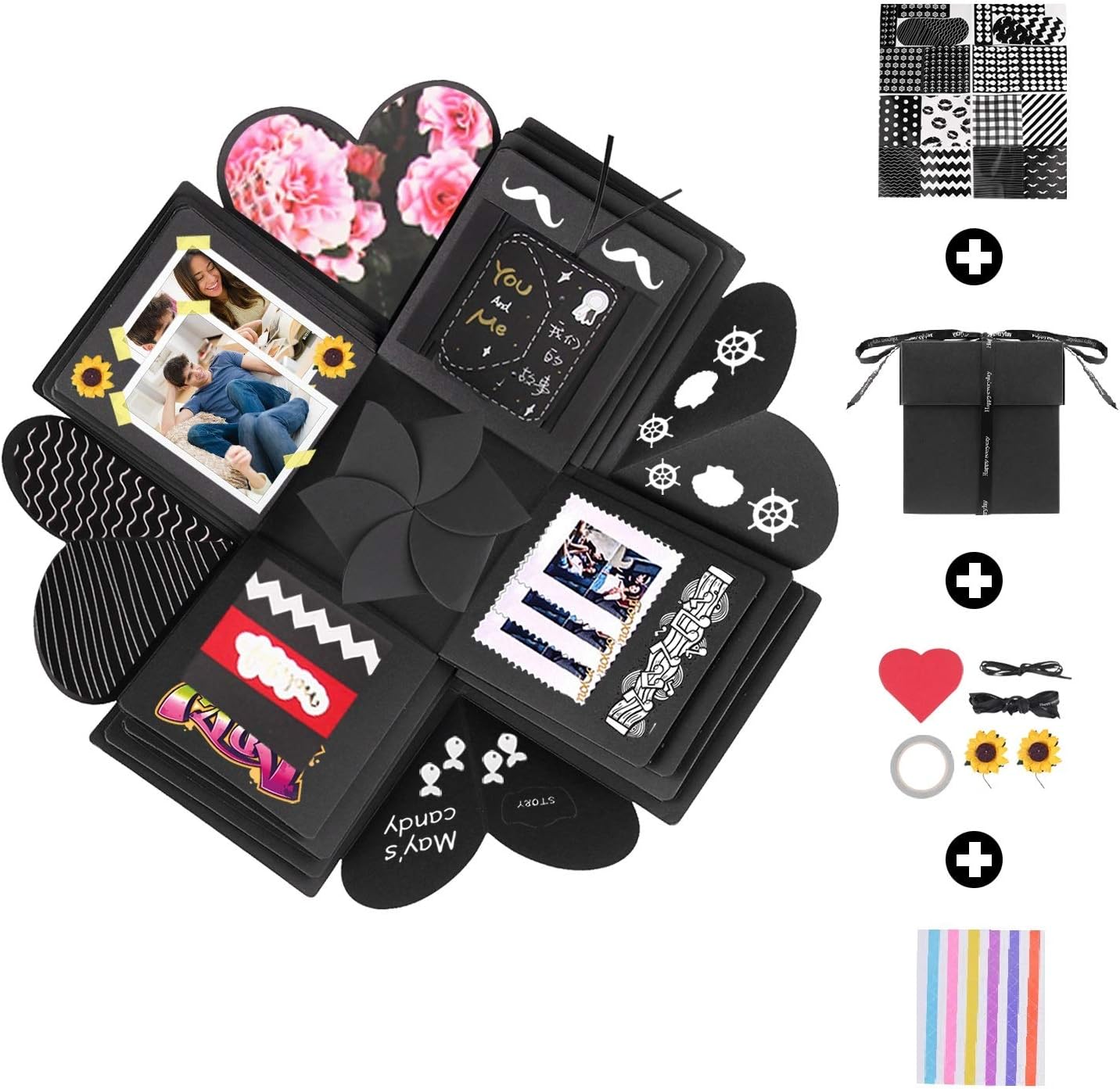 ENLACE Explosionsbox DIY - Überraschungs Geschenkbox Mit Fotoalben