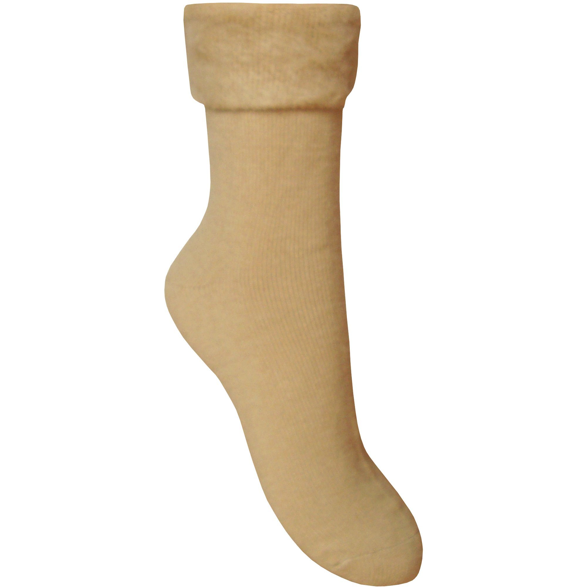 TeddyT's Men's Super Soft Thermal Warm Winter Bed Socks (Beige)