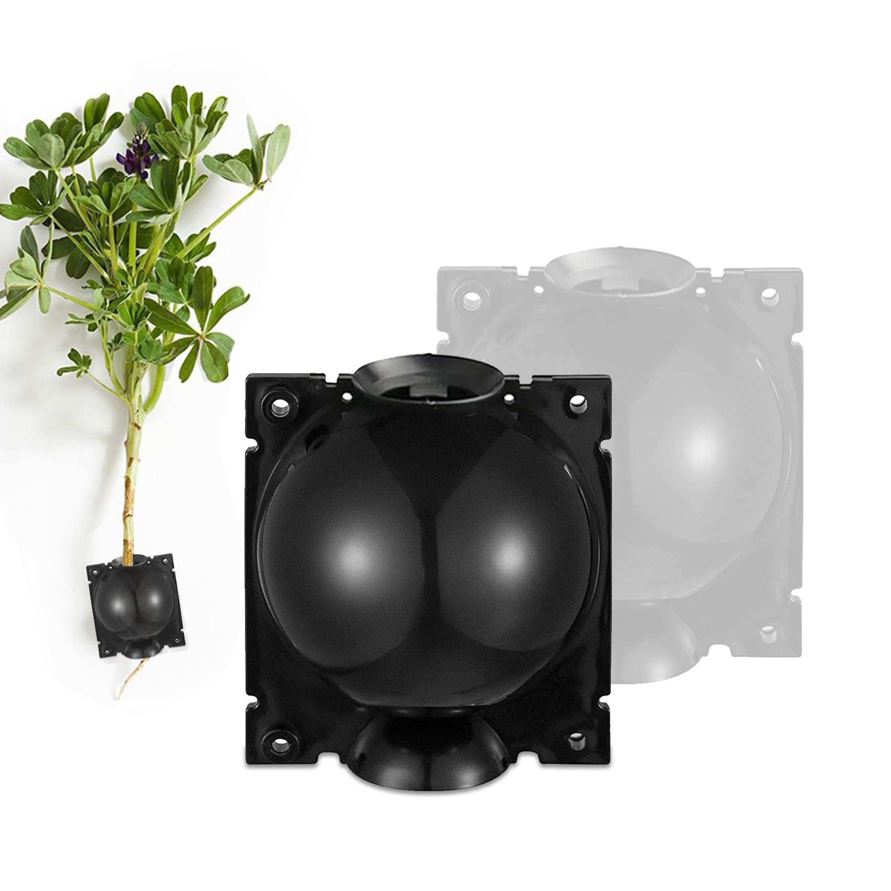 8cm/ Plant Rooting Device, Plant Rooting Ball, Damage Free Grafting Box Plant Rooting Grow Box Plant Root Growth Grafting Ball Device for Plant Propagation Air-Layering Pod Black/transparent /10 Pcs