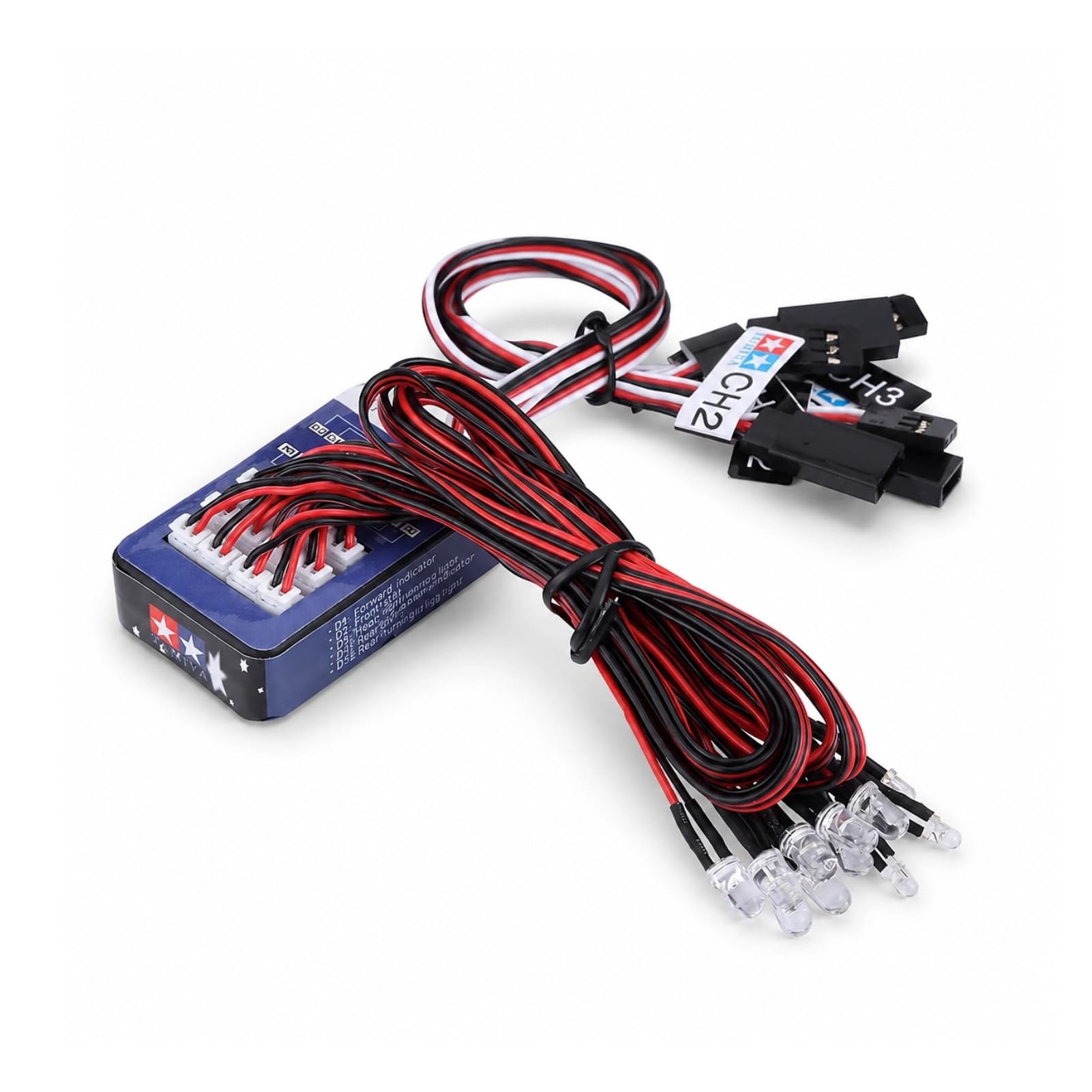 RC Car LED Light Set, 12 LED Lighting System Kit Symulacja Migające światła dla 1/10 1/8 RC Car Truck Crawler, DC5~12V