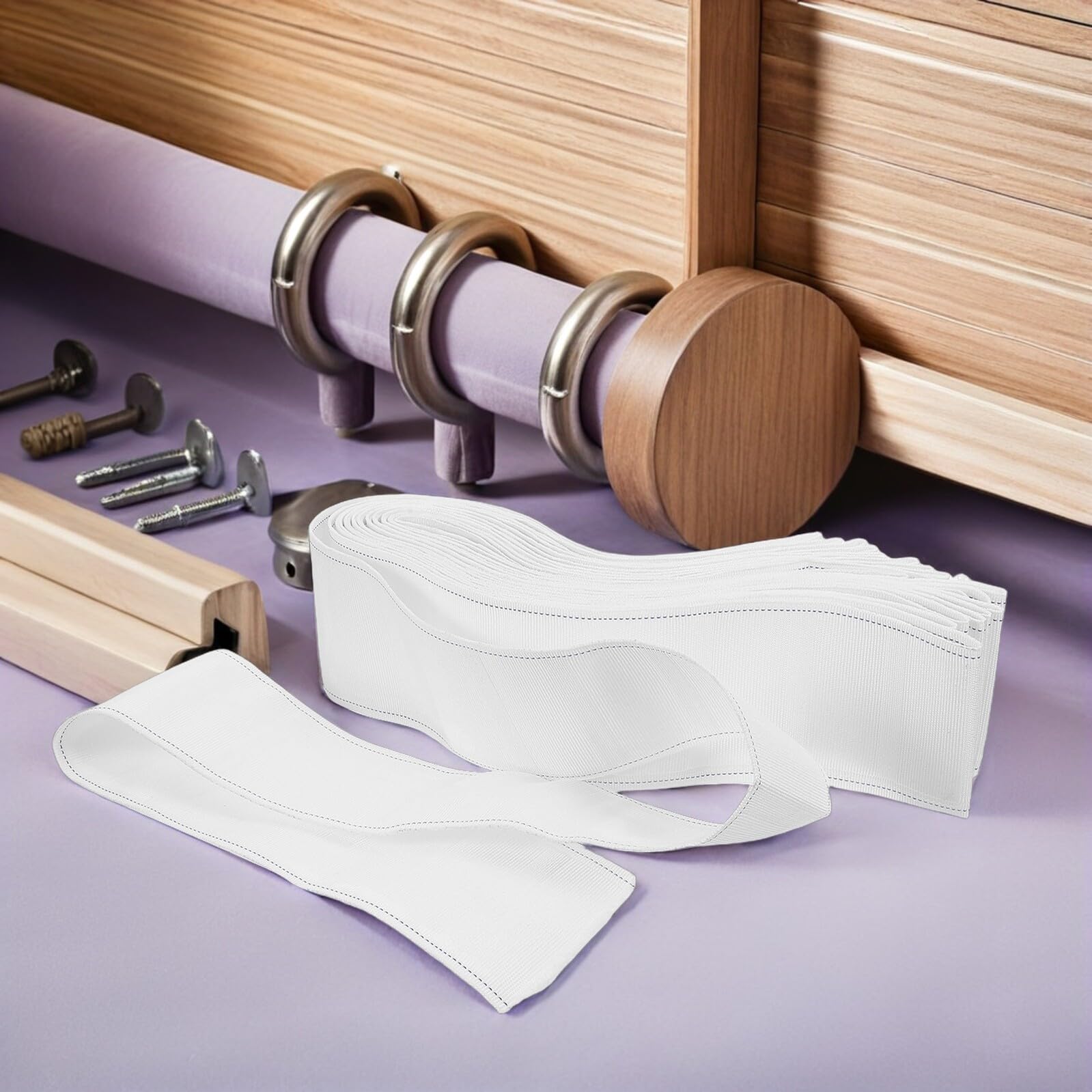 Set di Ganci per Tende Nastro e Ganci a 4 Punte in Acciaio Inossidabile, Design Sicuro e Resistente, per Fai-da-Te e Camere da Letto