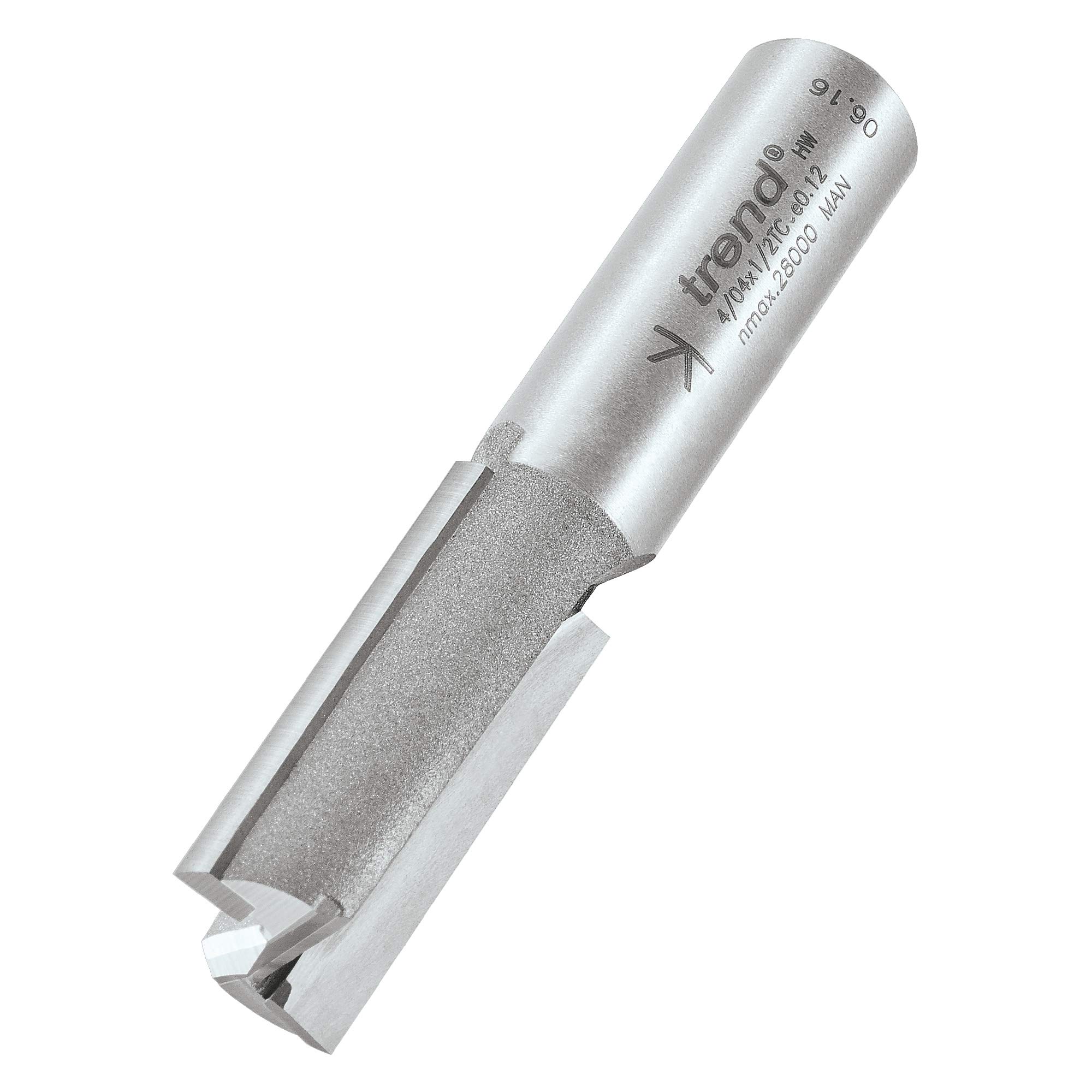 Trend Fresa per scanalature diritte 2 taglienti TCT, 1/2", Ø15x35mm | Tagli dritti puliti nel legno con fresa TCT a 2 taglienti, gambo 1/2", Ø15x35mm, 4/04X1/2TC