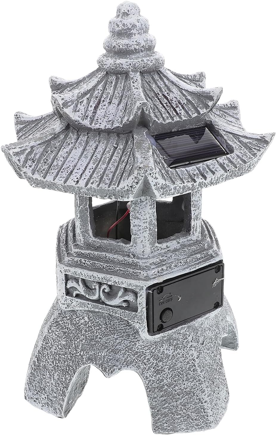 Solar Lotus Lantern Outdoor Garden Decor Solar Court Lamp Resin Garden Lantern for Patio Lawn Yard Lighting