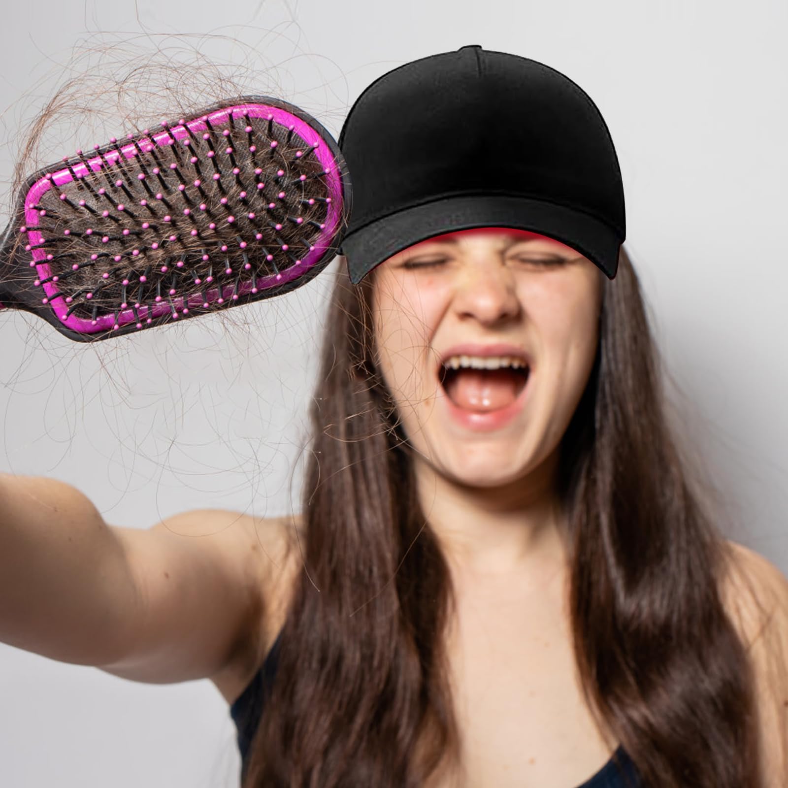 Haarwachstum Cap,LED-Rotlicht und Blauem Therapiehut,Haarwachstums system,Haarwuchs-Mütze Pflegekappe, erhöht die Aktivität der Haarfollikel, Haarpflege Anti-Haarausfall (Mit 108 Stück Lampenperlen)