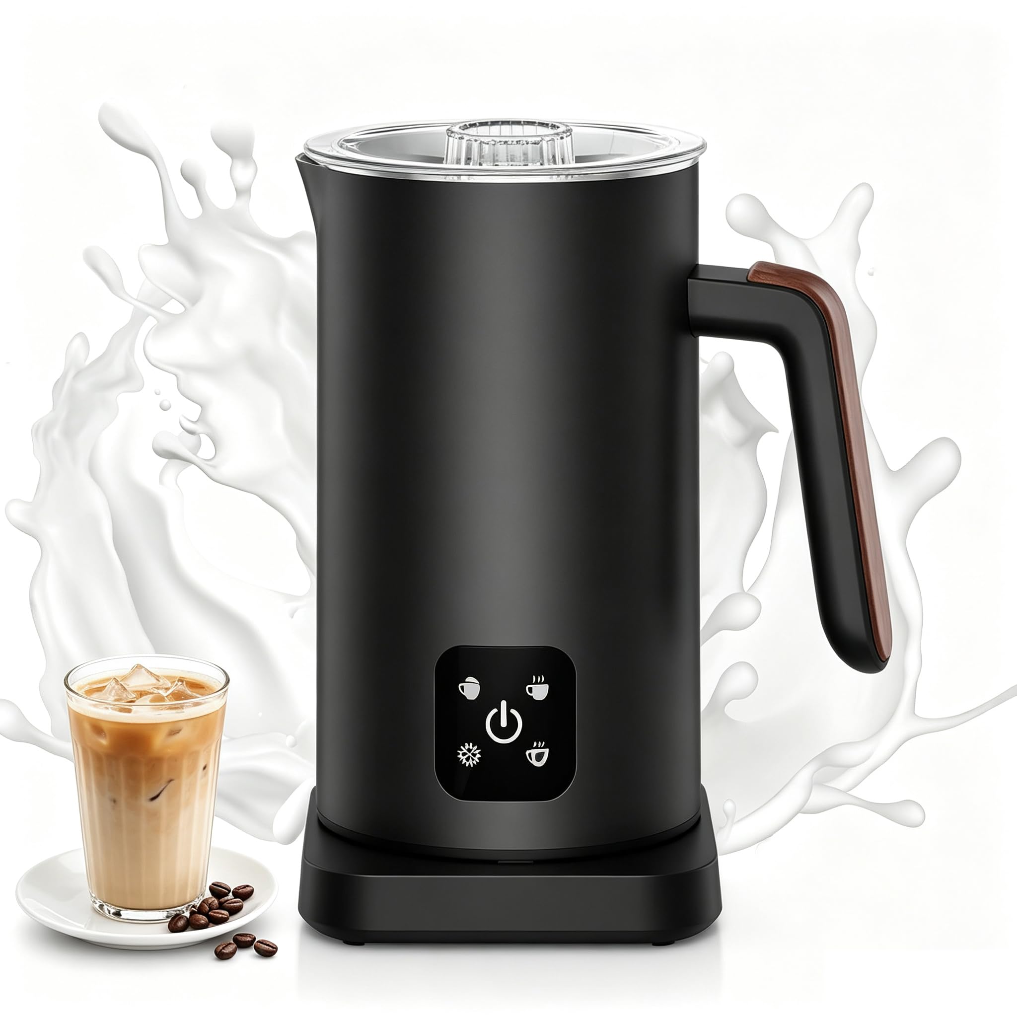Montalatte elettrico da 400 W, produttore di schiuma elettrico 4 in 1