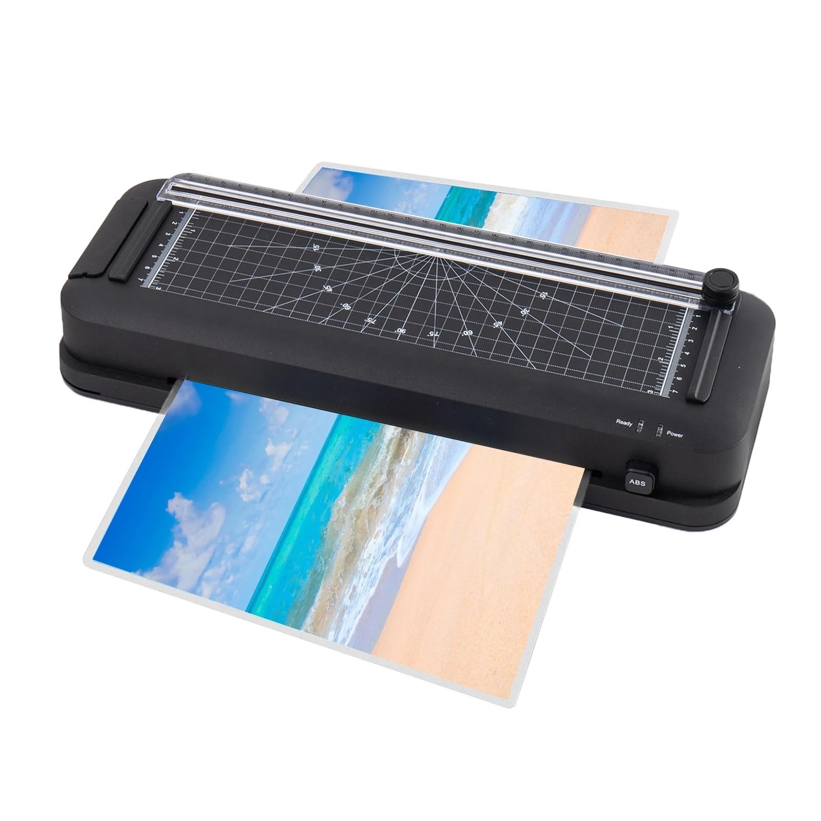 Laminator, Laminator A4 Laminator termiczny Laminator biurkowy z funkcją dziurkowania i cięcia papieru Automatyczny laminator Gilotyna do papieru