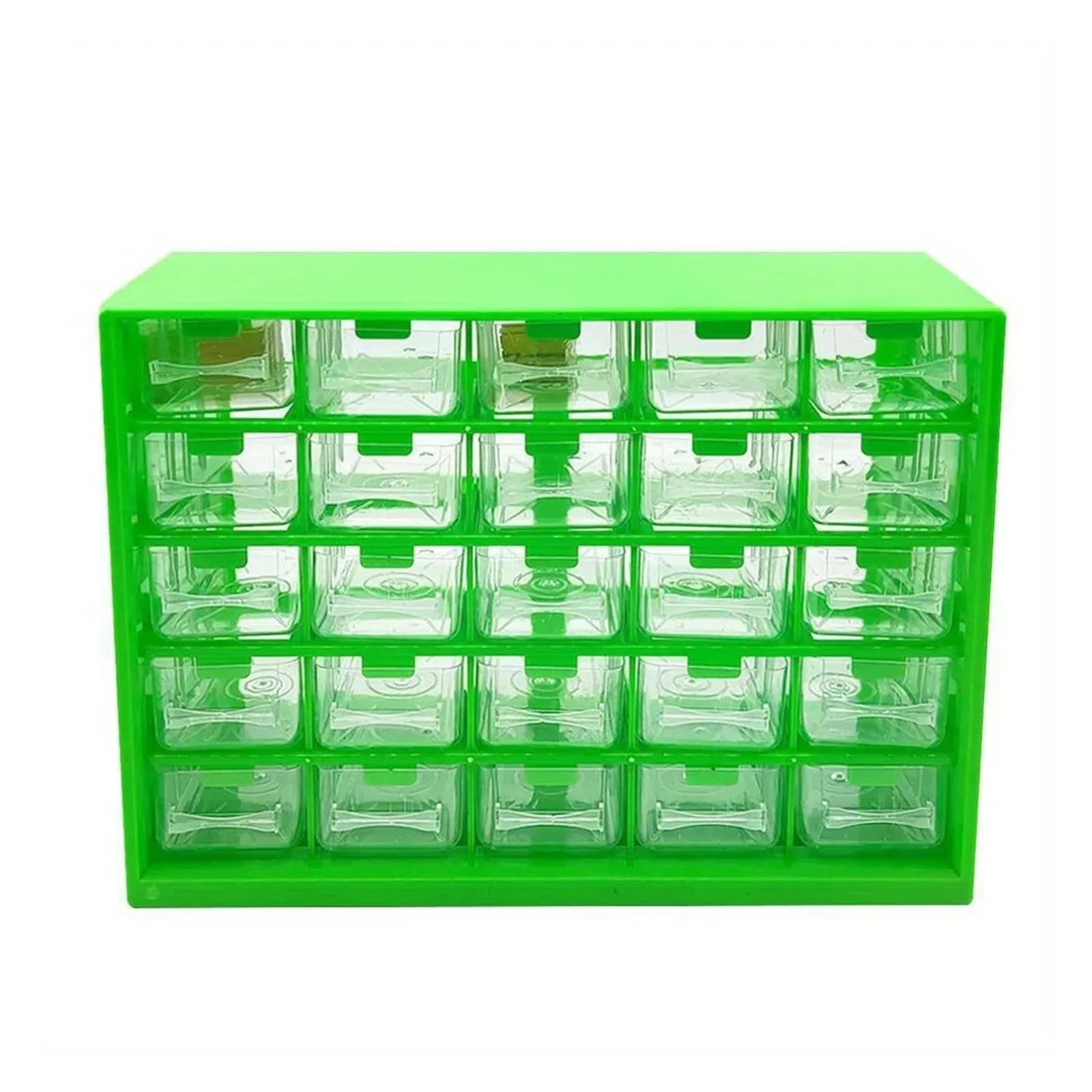 EMHSJSYVB 25 Multi-grid Drawer Parts Box Wall-mounted Screw Classification Component Tool Case Electronic Components Storage ToolBox(Light Green)