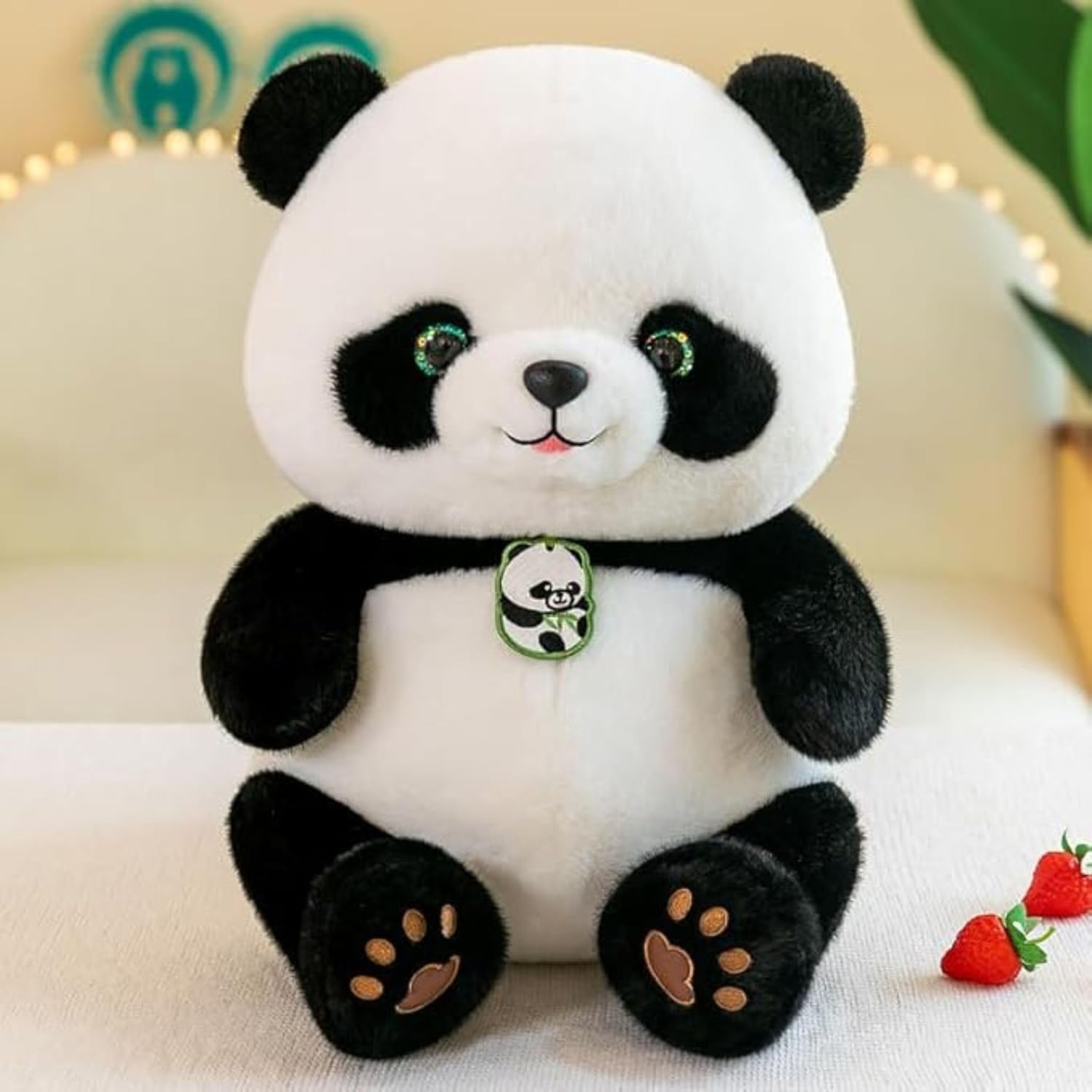 Tickles Cute Panda Bear Soft Stuffed Plush Animal Toy for Kids Boys & Girls Birthday Gift (Color: Black & White, Size: 30 cm)