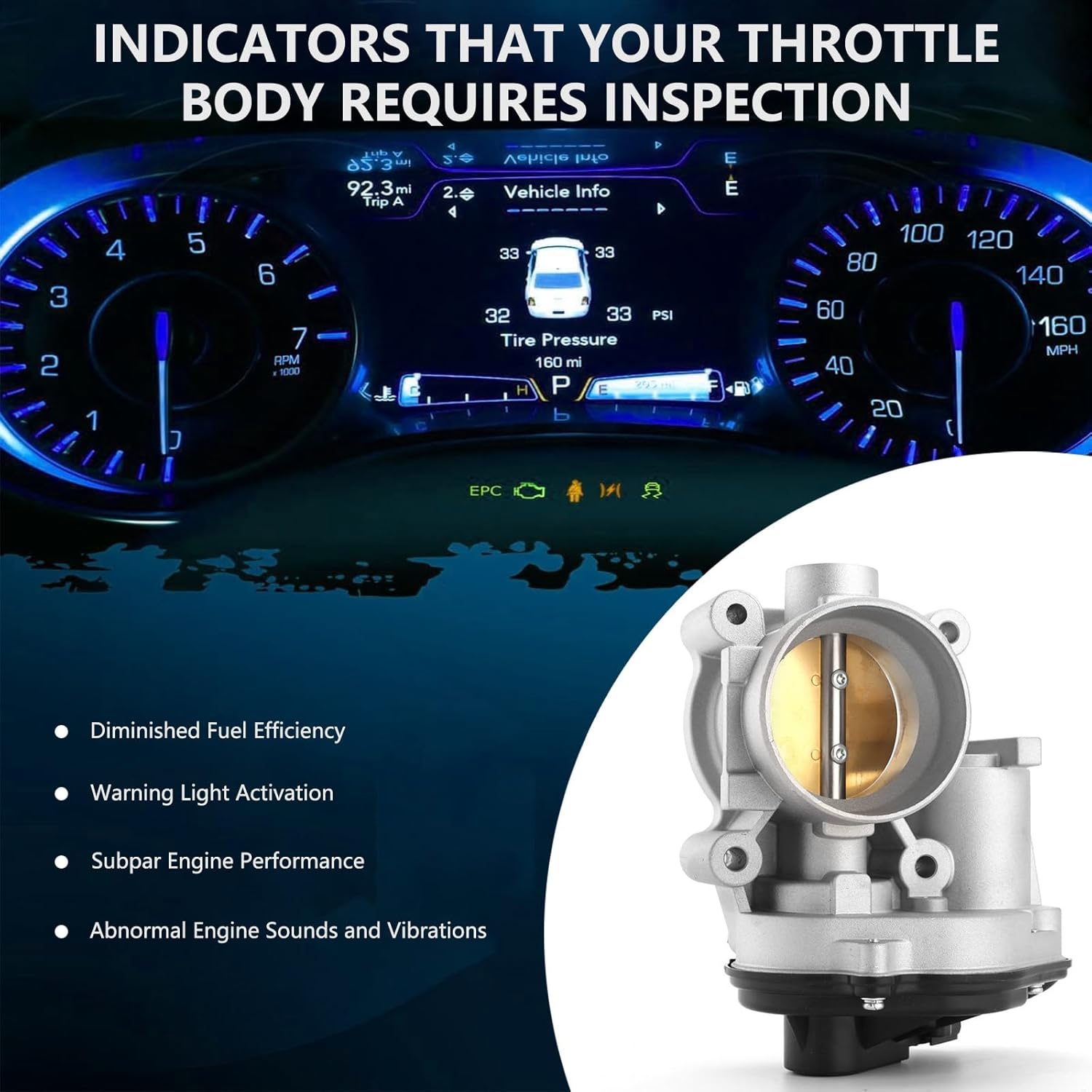 Electronic Throttle Body Assembly for Ford Focus 2008-2010 Transit Connect 2010-2013 2.0L L4 – OEM Replacement Part # S20027 67-6014 8S4Z-9E926-A