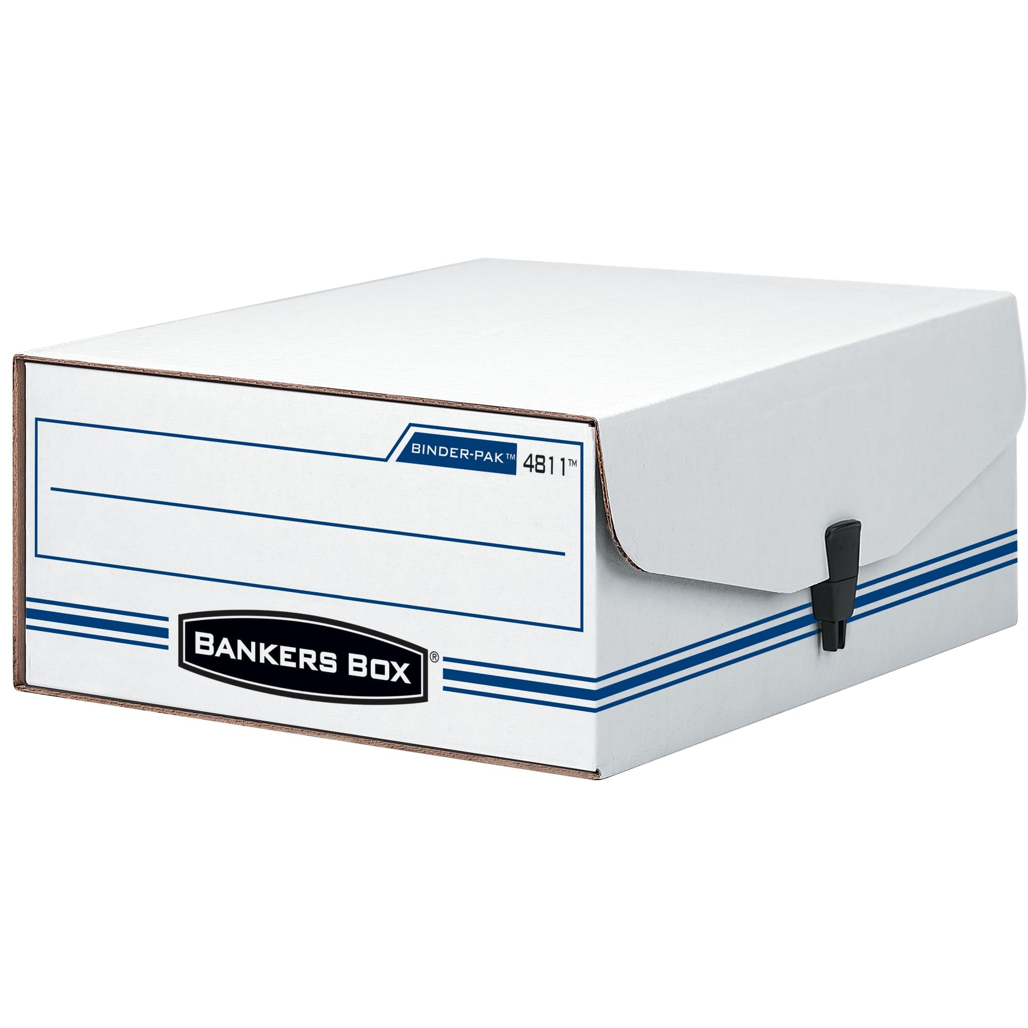 Bankers Box LIBERTY Binder-Pak, Standard Set-Up, Attached Flip-Top Lid, Letter, 4 3/8 x 9 1/8 x 11 3/8 Inches, Case of 12 (48110)