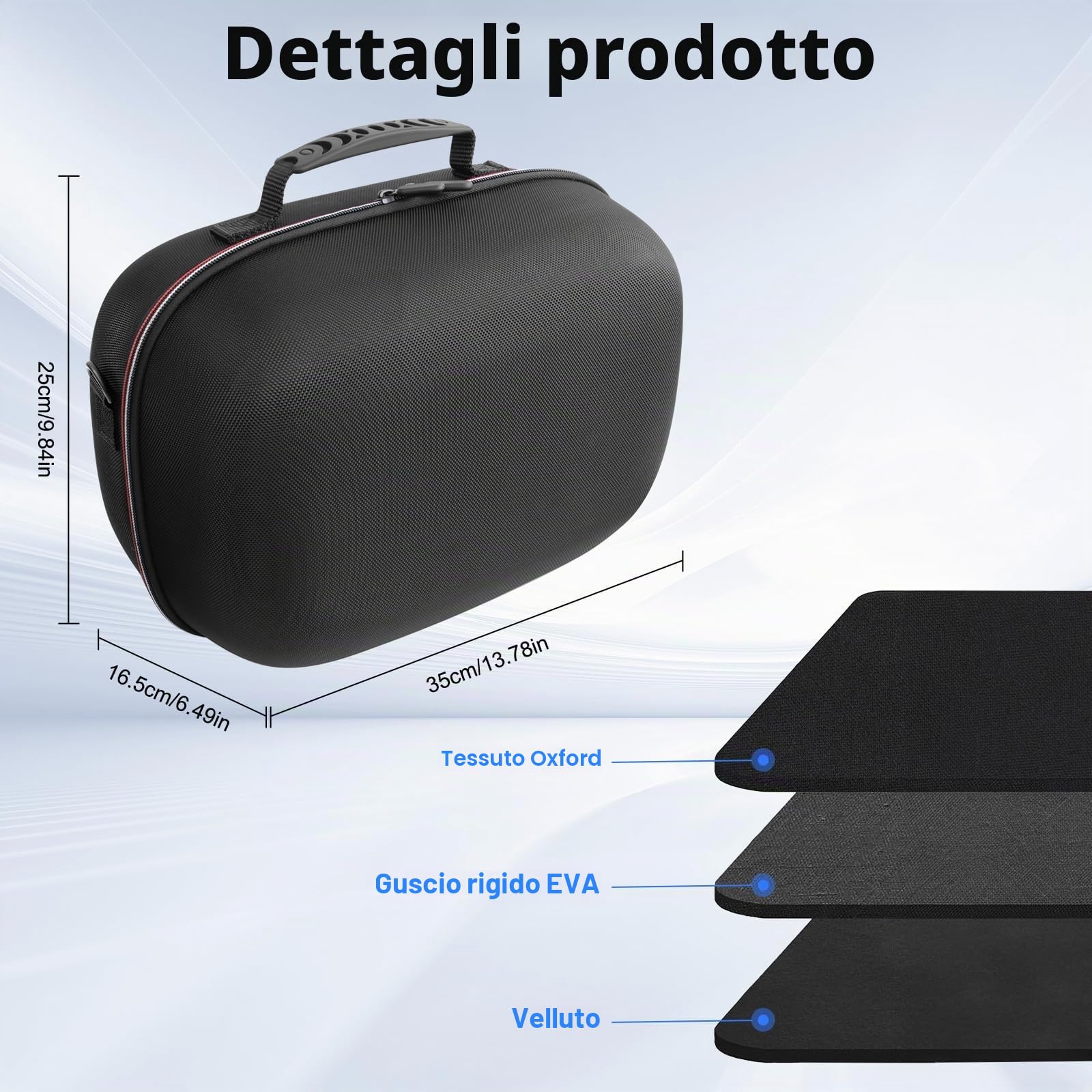 Arvok Custodia da Trasporto per Meta Quest 3 /Quest 2, Custodia Grande Fodera Morbida per Oculus Quest 3 & 2 Accessori, Borsa Protettiva per Cuffie VR con Guscio Rigido per Viaggio e Stoccaggio