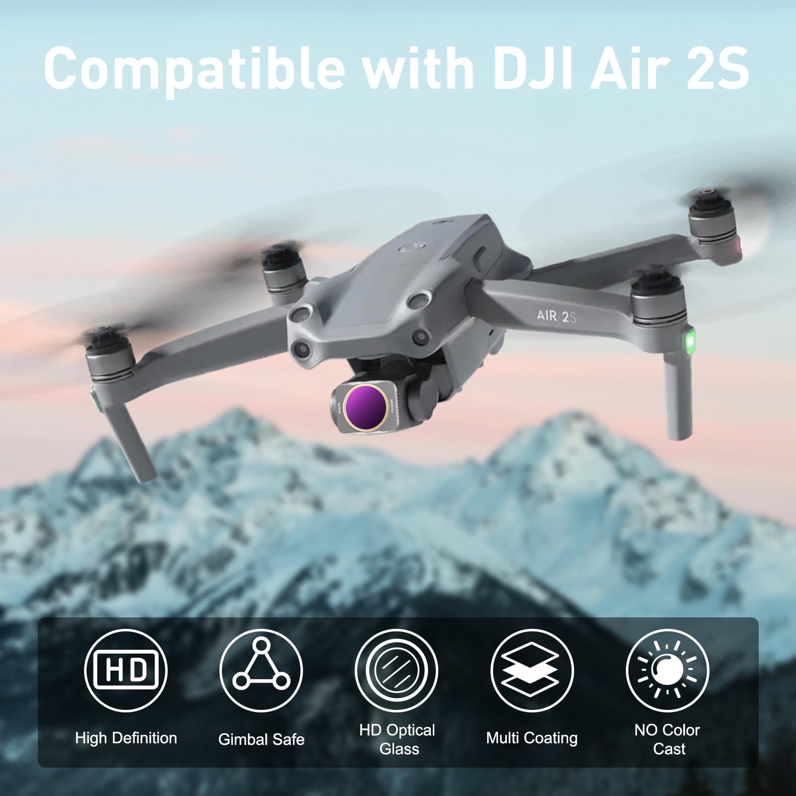その他 Dji air2s 4 filters set Amazon.com : LENSKINS 4-Pack ND/CPL Filters Set for DJI Air 2S