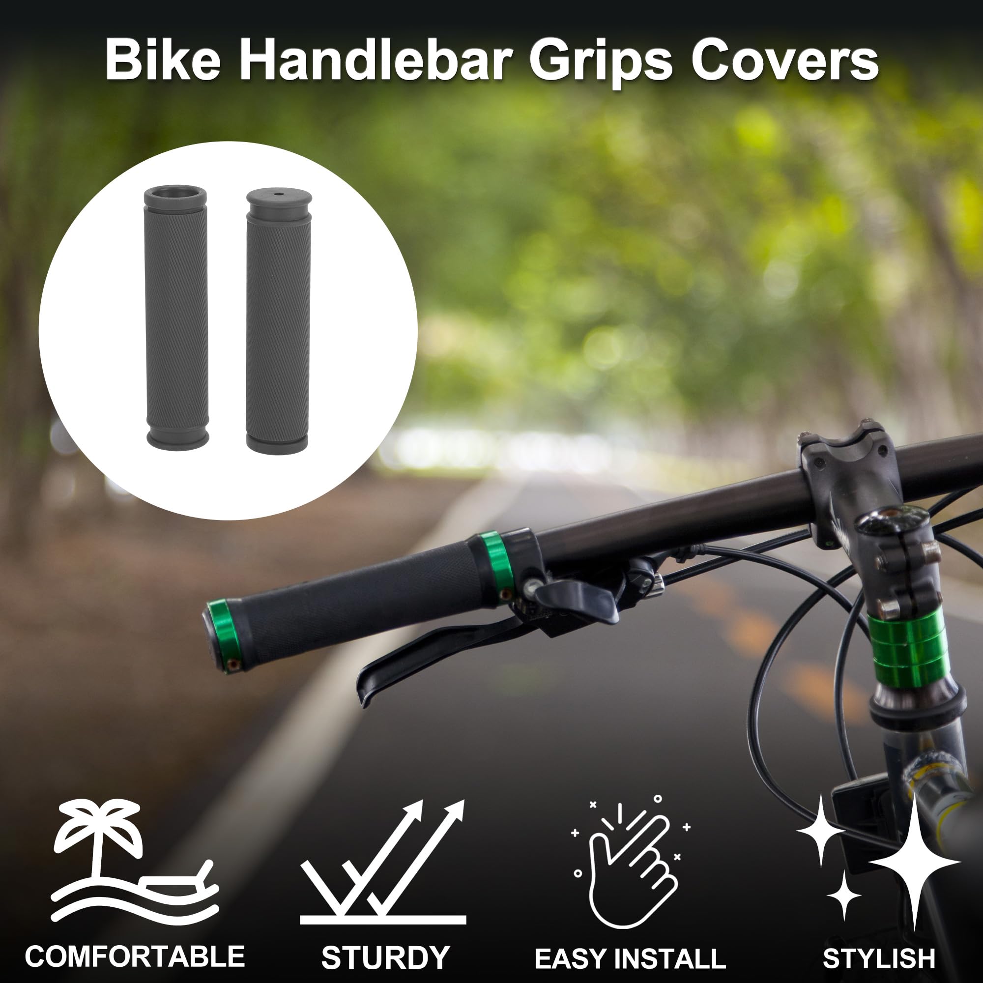 TUCKBOLD Bike Handlebar Grips Covers 125mm Long Lightweight - Image 2