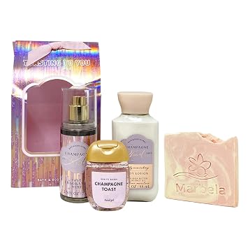 Bath & Body Works Champagne Toast Mini Bag - Mist, Lotion, Gel & Mini Soap