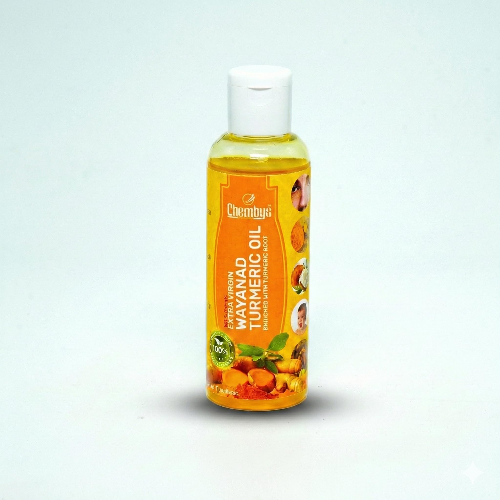 Chembys 100% Organic Extra Virgin Wayanad Turmeric Oil (Ventha Velichenna/Urukku Velichenna) Enriched With High Curcumin Turmeric Roots - 100ml-picture-22