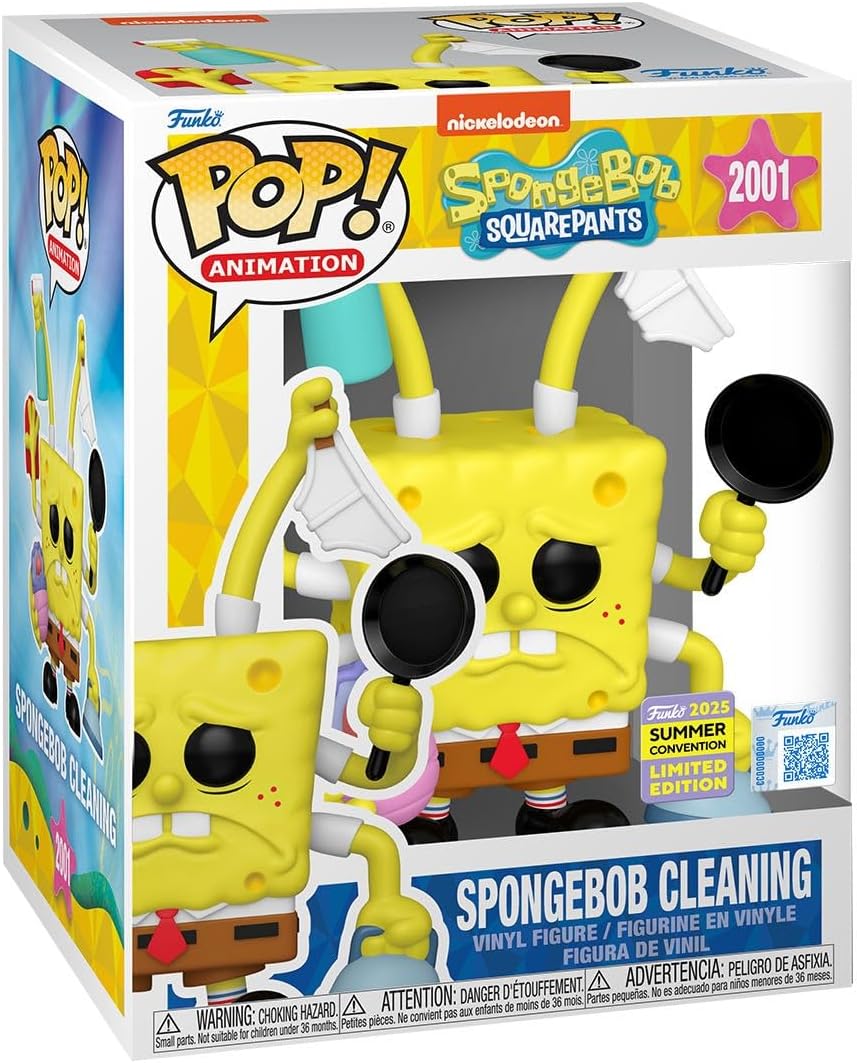 Funko Pop Premium Spongebob Cleaning 2001